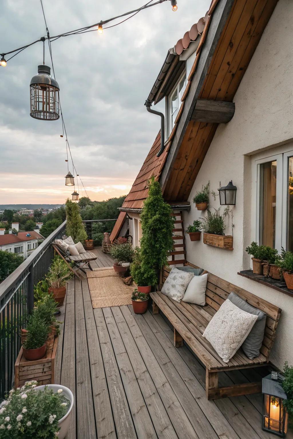 Eco-friendly materials foster a welcoming atmosphere.