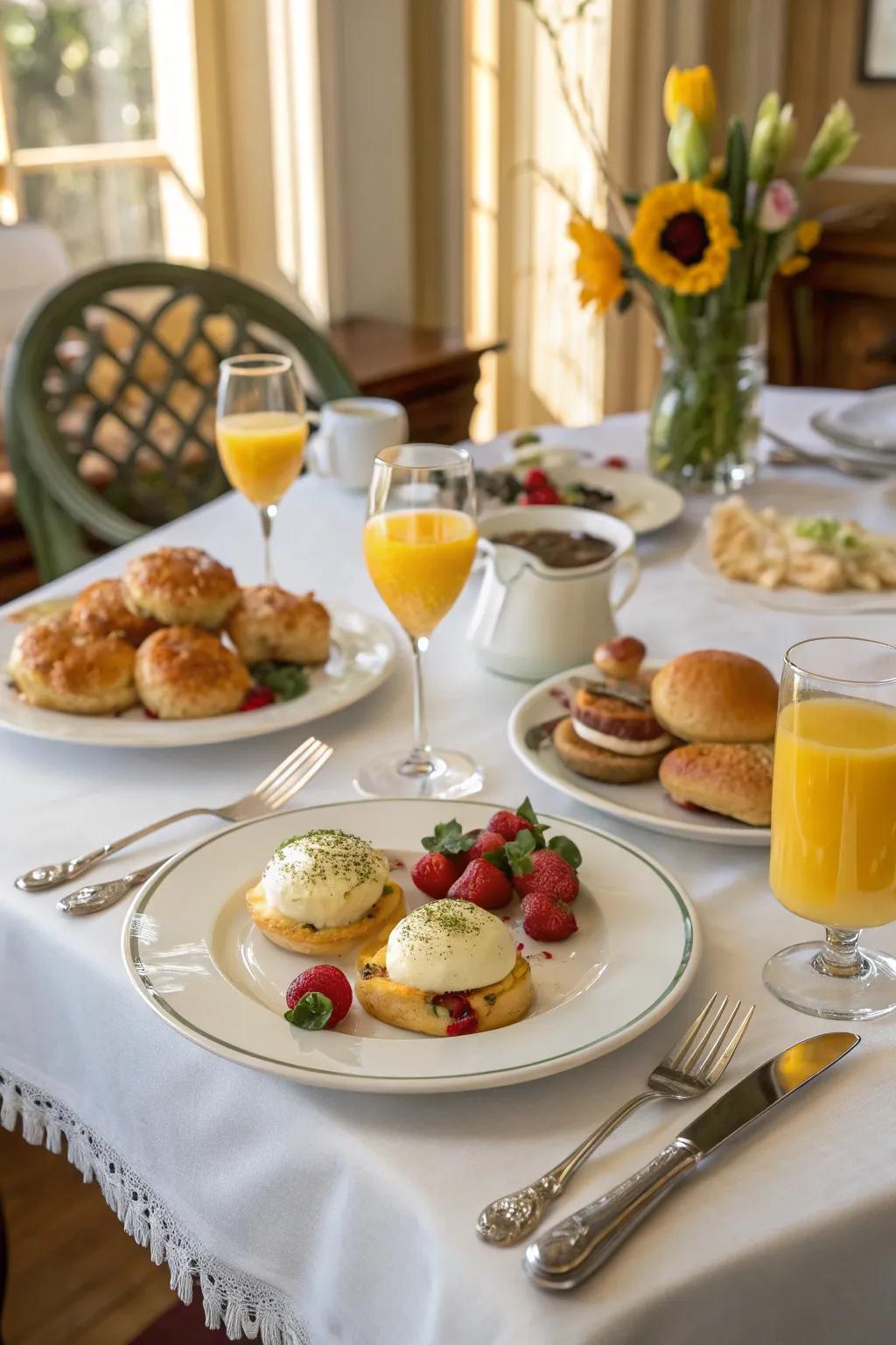 Elevate your Easter morning meal with gourmet delicacies.