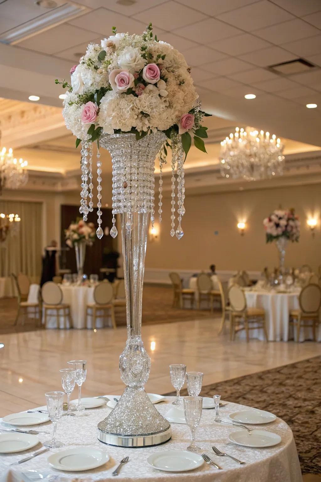 Clear elements add a touch of sparkle and sophistication