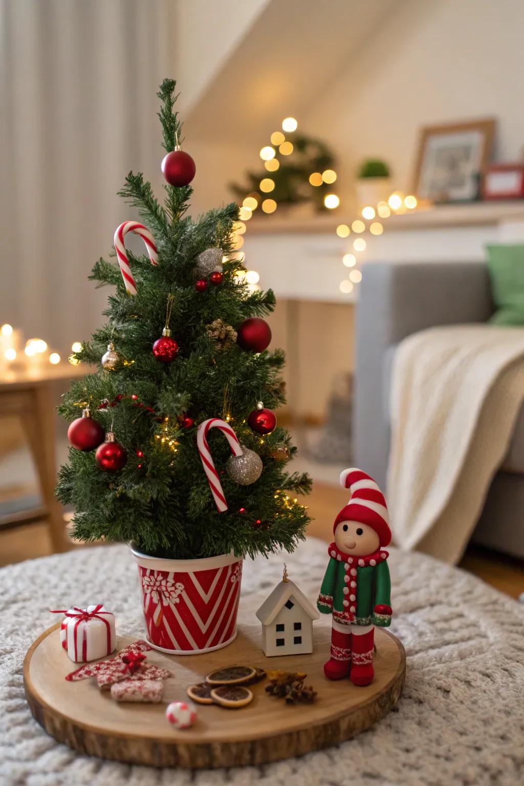 Transform a compact space into an enchanting Christmas display.
