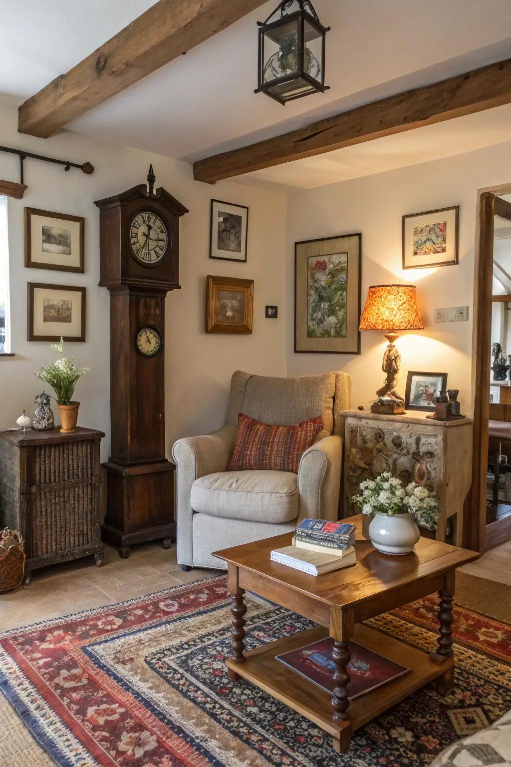 The beauty of blending vintage finds with modern pieces.