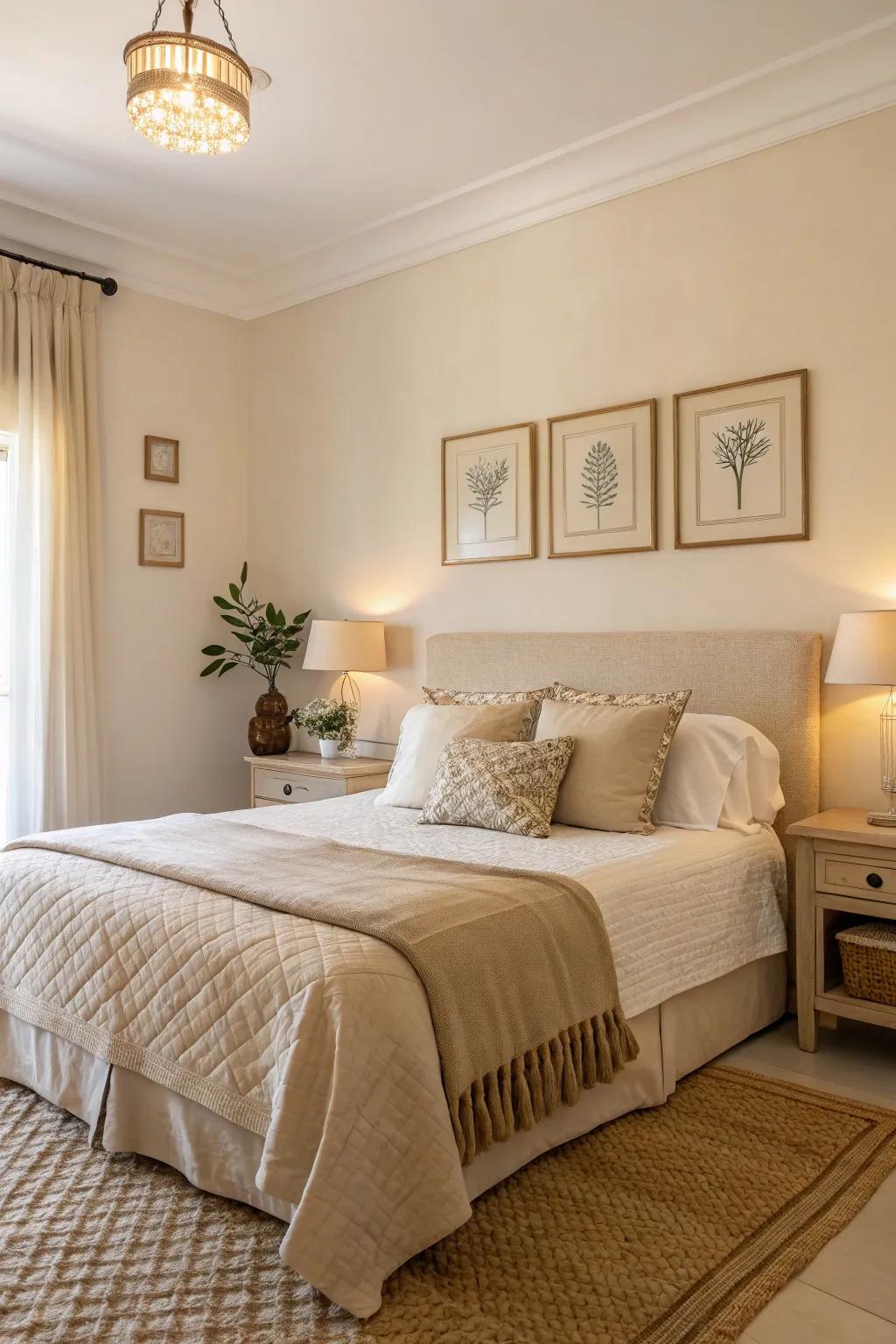 Pale hues establish a calm atmosphere for peaceful times.