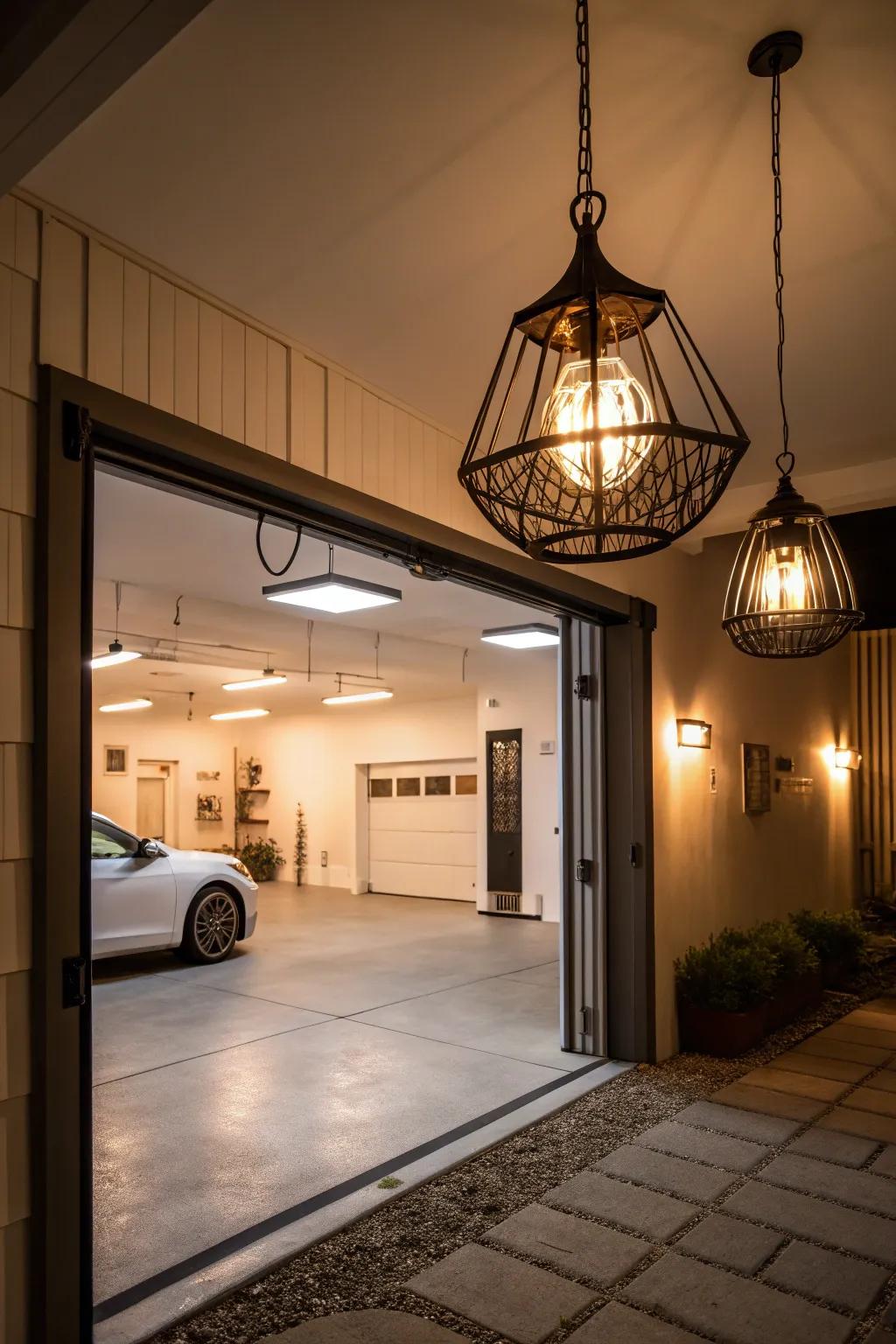Lighting can change your entryway into an inviting place.