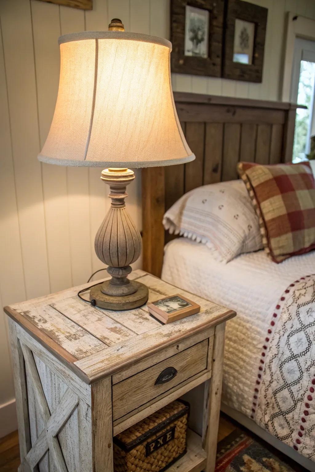 An unadorned light contributes appeal and practicality.