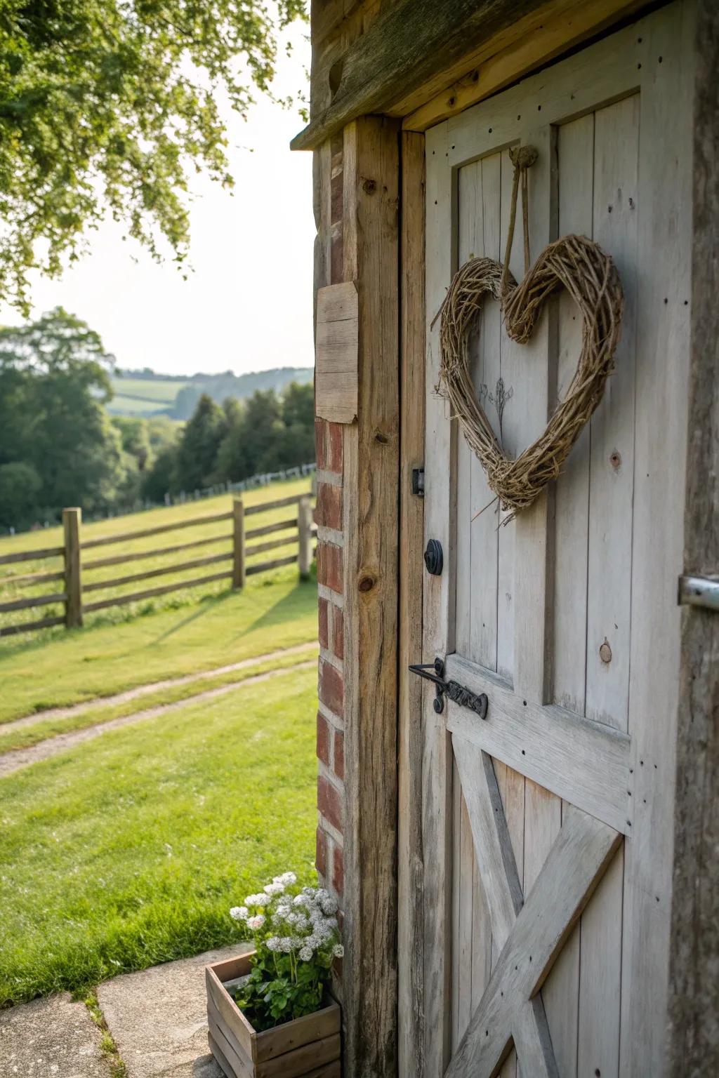 Earthy sprig heart for an organic flourish.