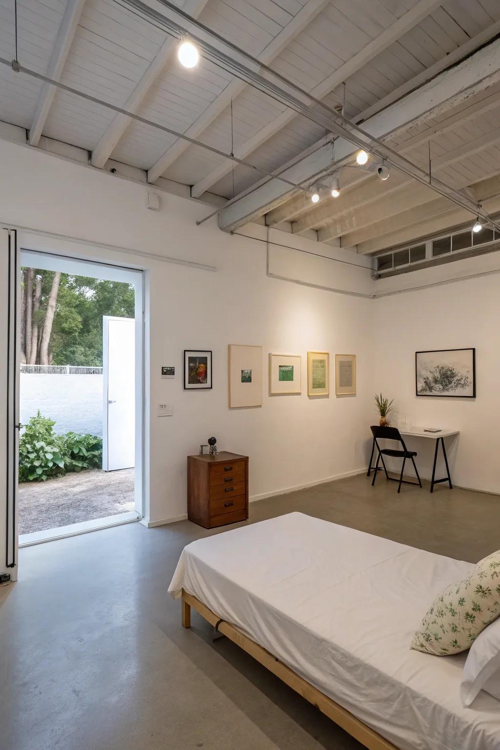 An uncluttered space encourages mental clarity and uplifting vibes.