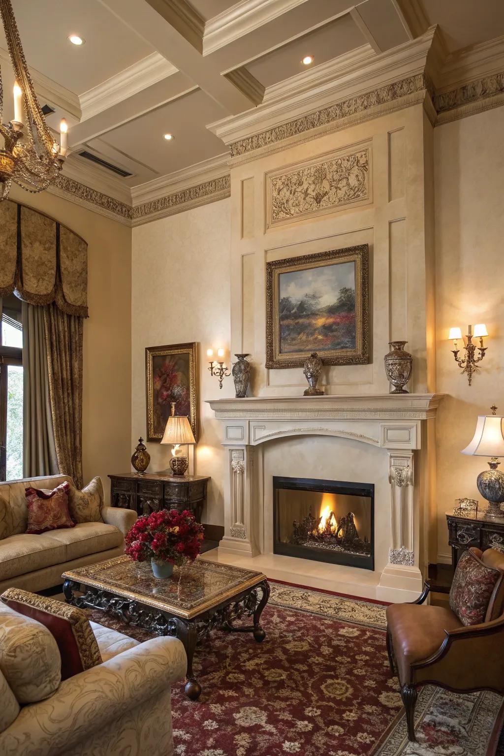 Decorative trim contributes sophistication and elevation to your fireplace.