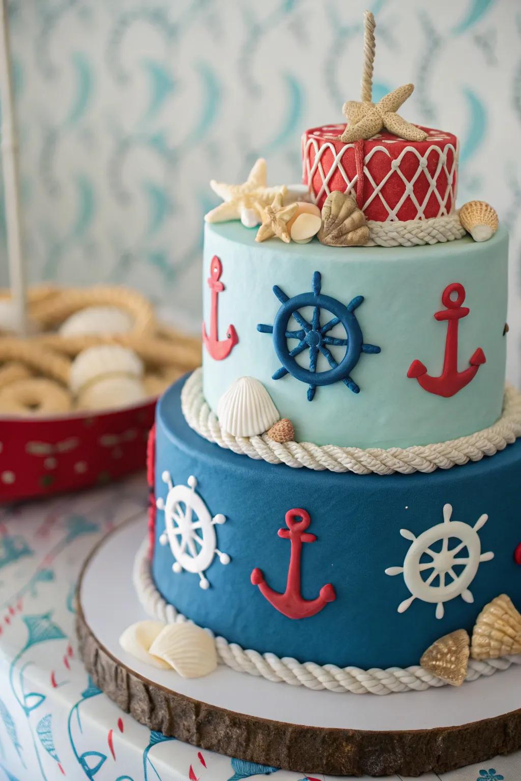 A marine-inspired confection, superb for a first birthday commemoration.