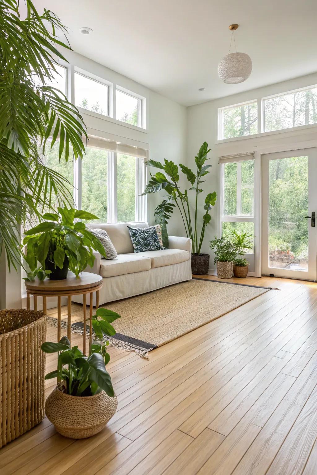 Bamboo flooring: a green choice with a stylish look.