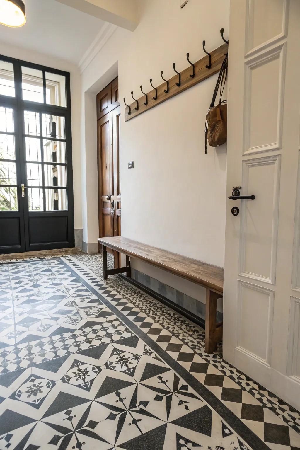 Patterned floor coverings can transform an area with their captivating forms.