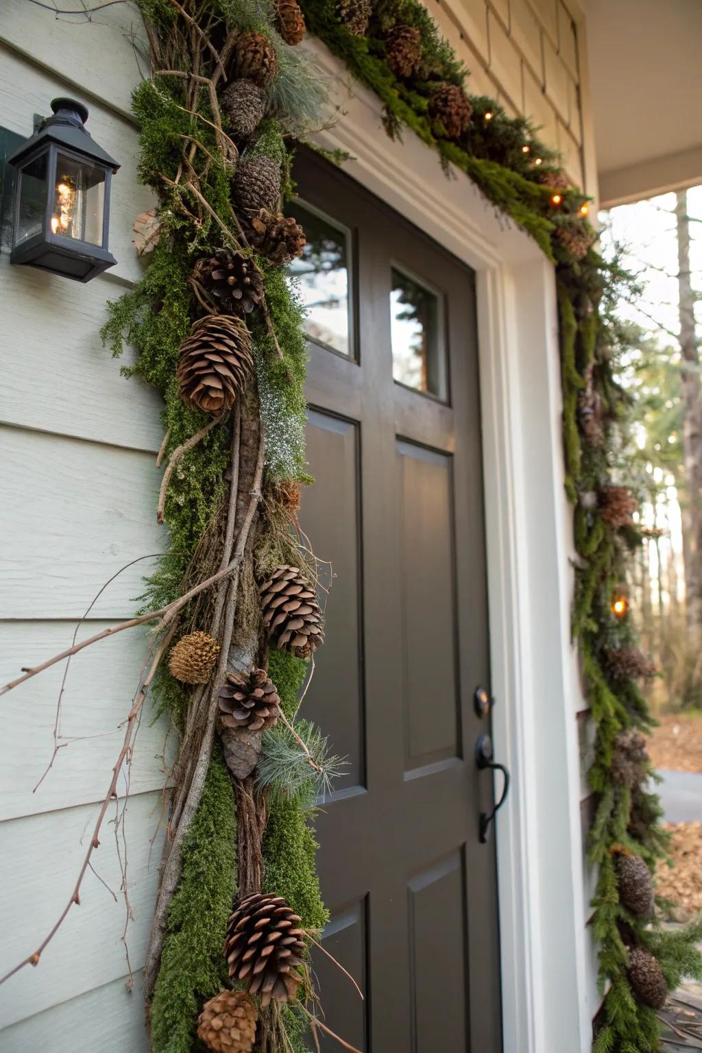 Convey the splendor of the forest to your doorstep using a forest-inspired garland.