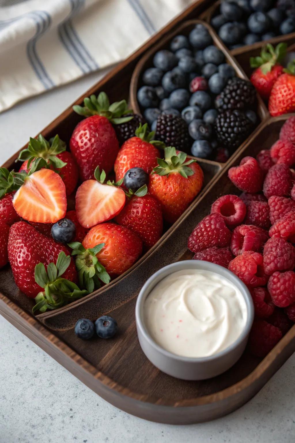 A selection of berries ensuring freshness and taste.