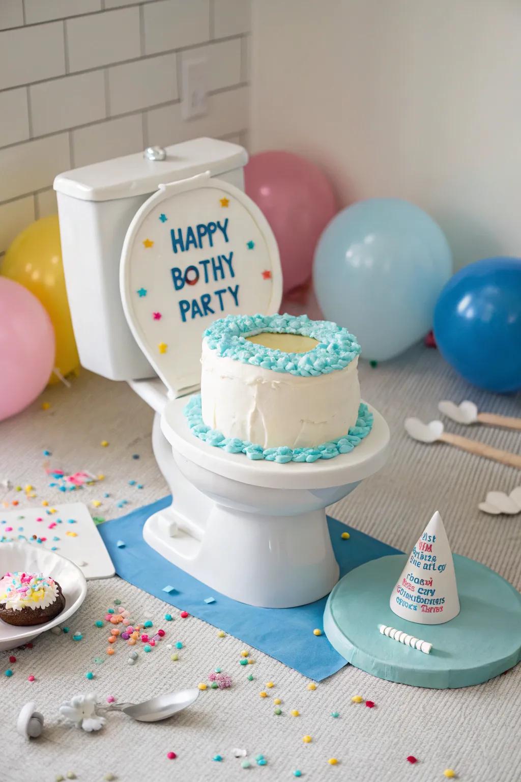 Flush away your worries with this side-splitting 50th birthday cake!