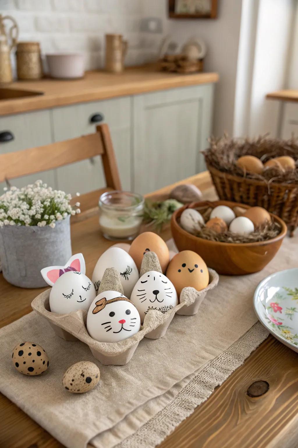 A lovely set of creature-themed eggs.