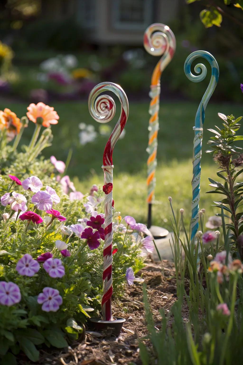 Charming swirls giving a storybook ambiance to the garden.
