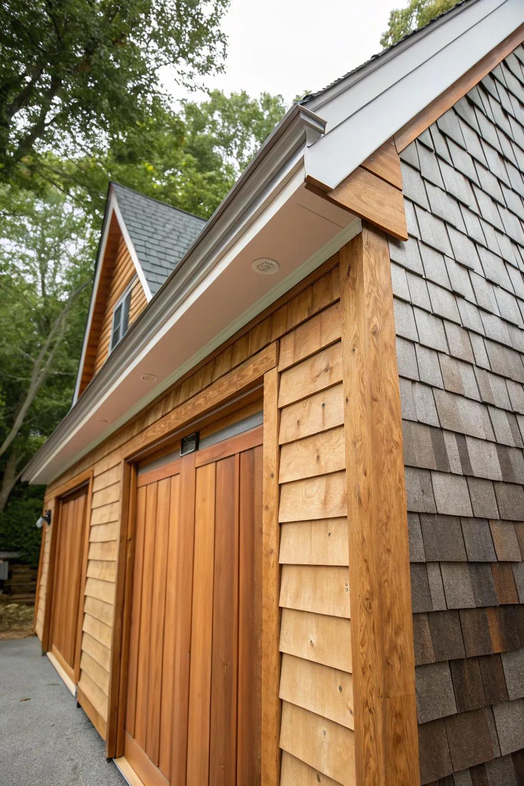 Varied paneling materials produce a visually stimulating frontage.