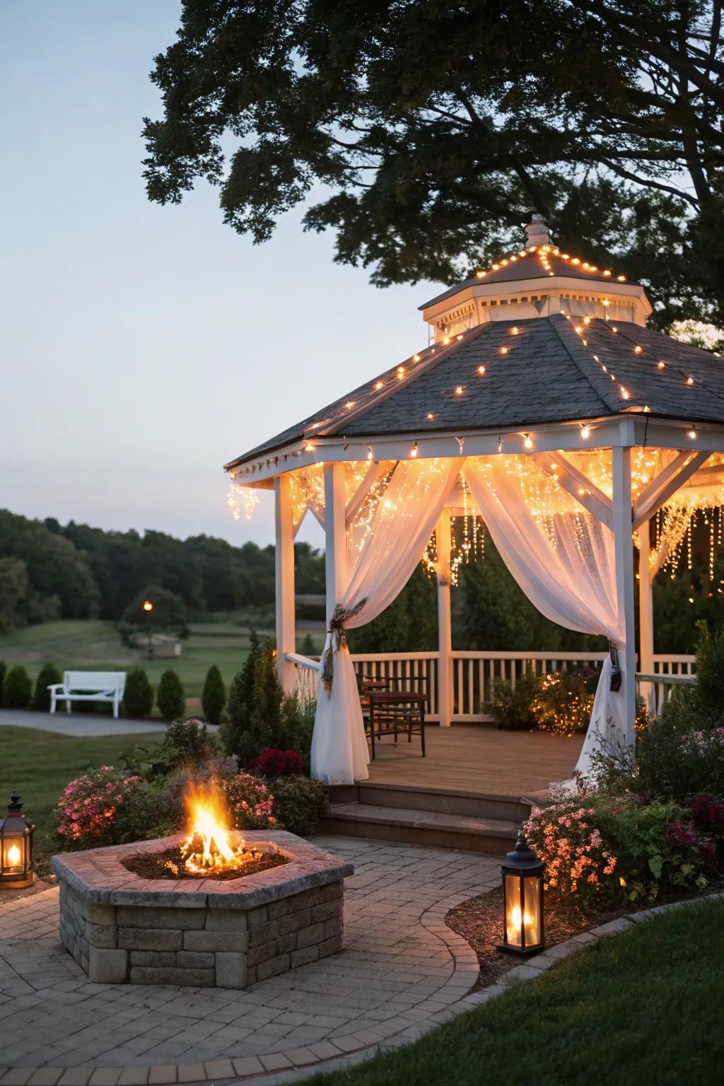 Luminous ropes transform the ambiance with a spellbinding radiance.