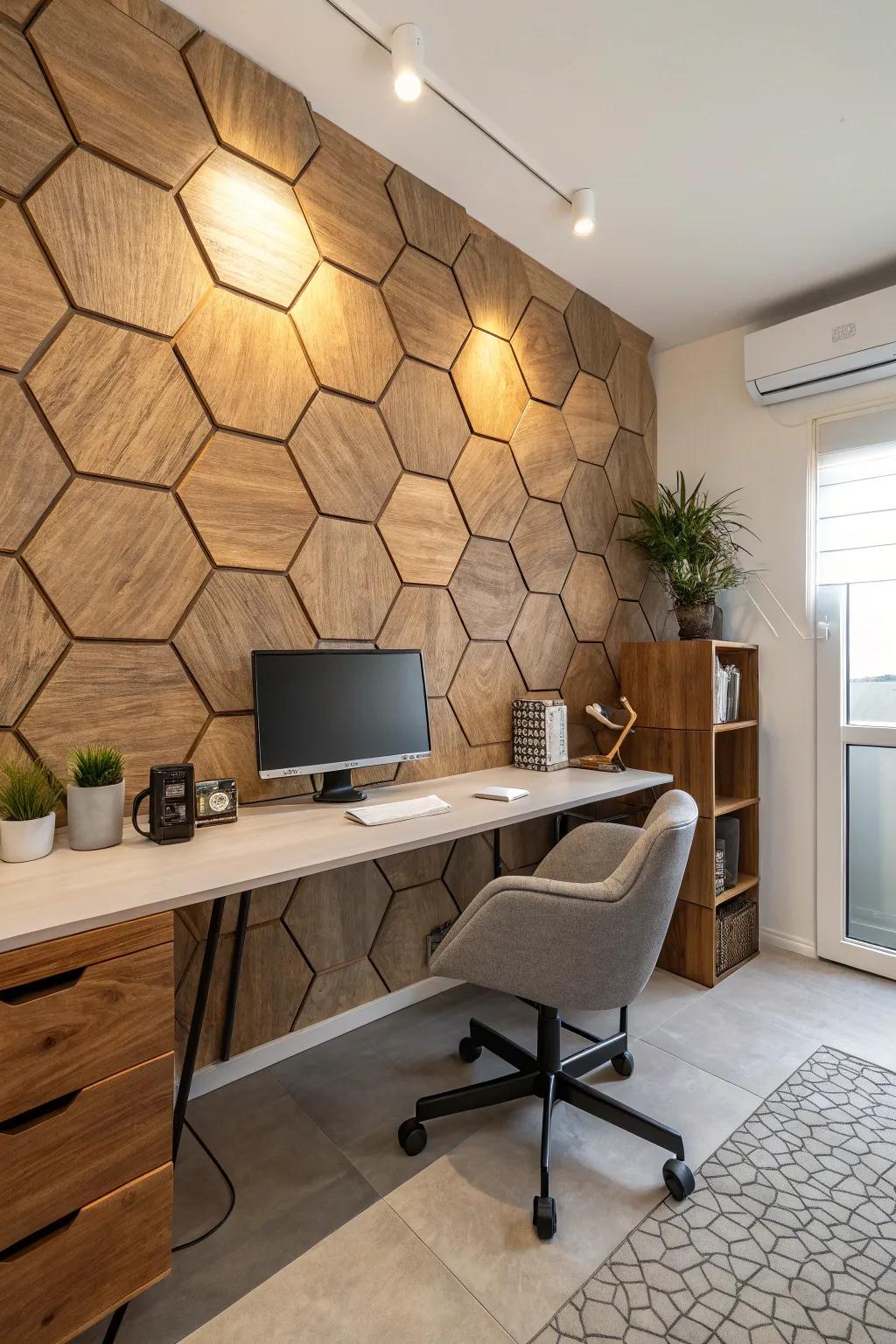 Give your wall depth with spatial polygon shapes.