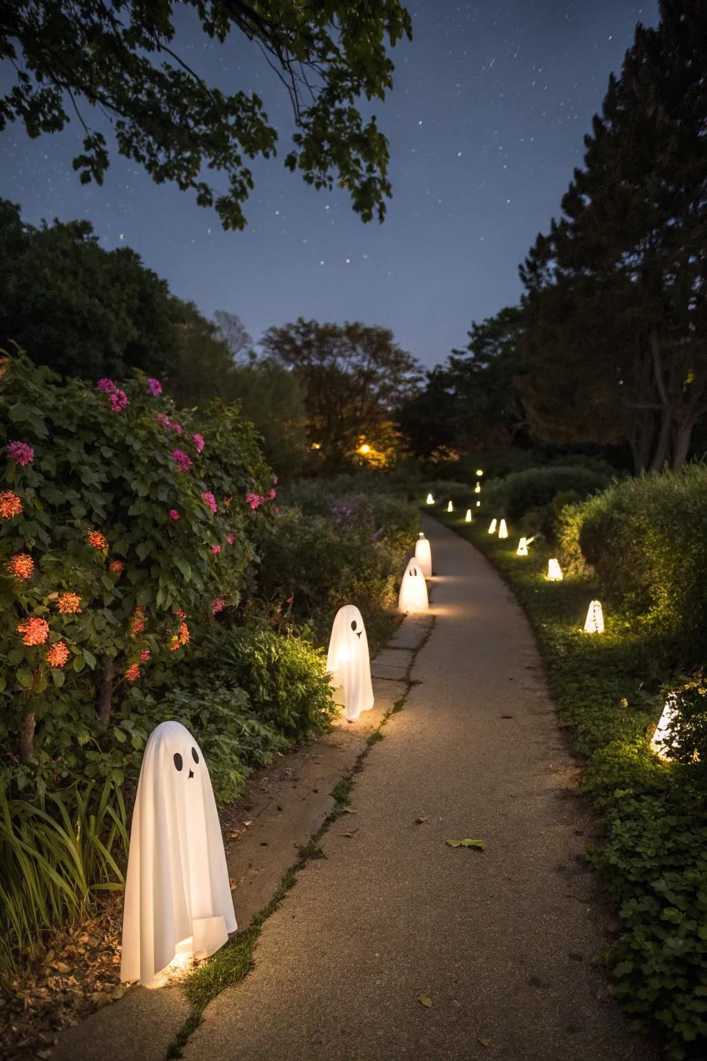Direct your visitors with eerie yet captivating specter lanterns.