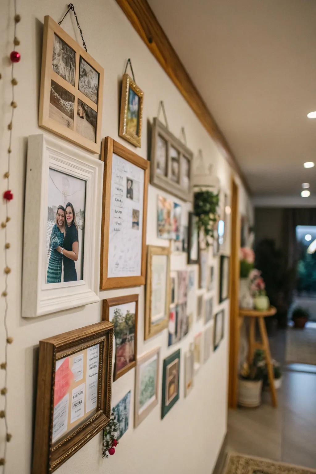 Personalize your space with a creative wall gallery.