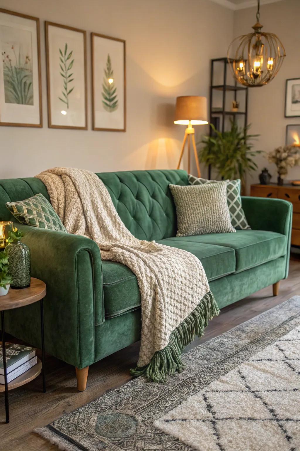 Layering textures delivers depth and warmth to your living room.