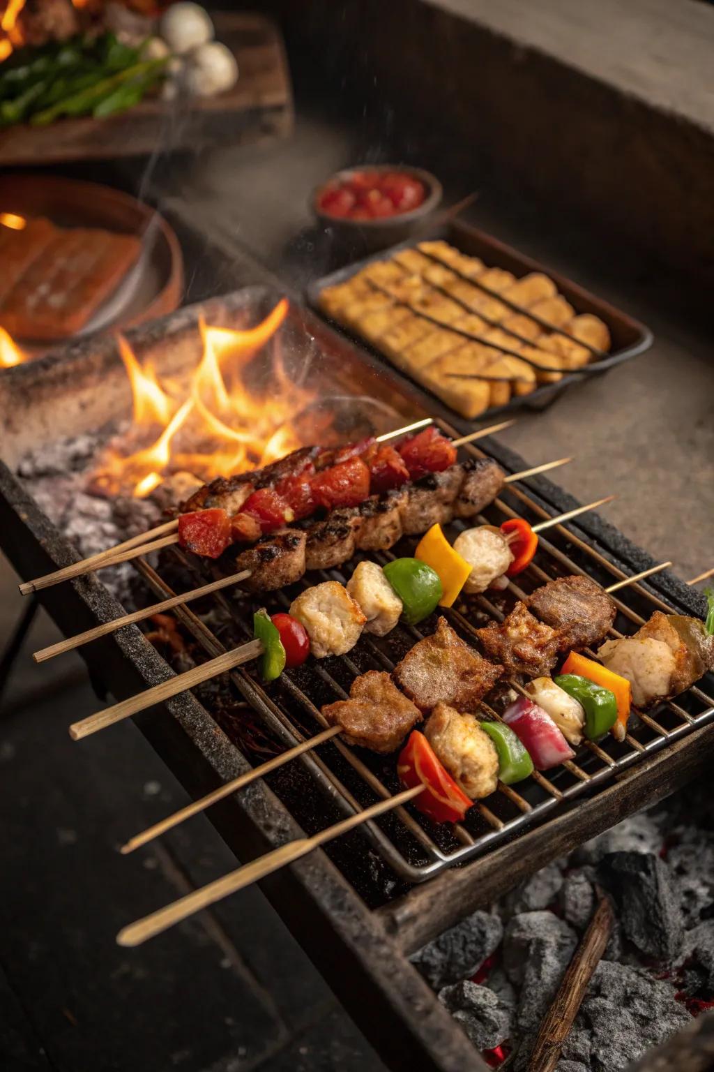Upright grilling adds a dramatic flair to your outdoor culinary sessions.