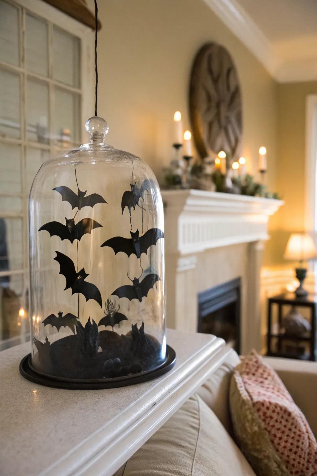 A vibrant display cover featuring bats seemingly aloft.