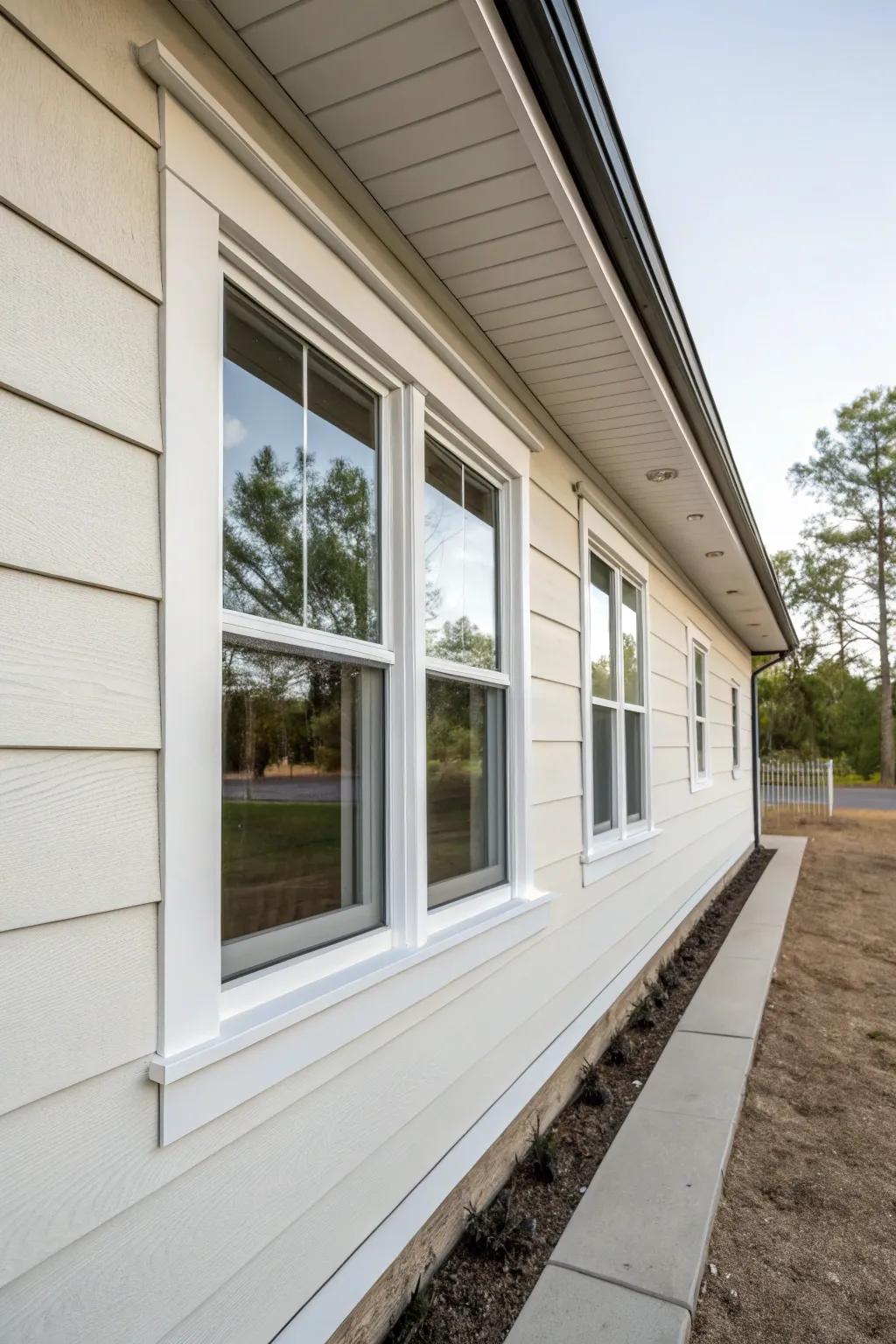 Flat details offer a minimalist and clean style.