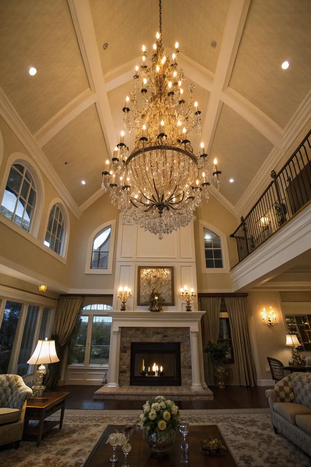 Brighten your space with striking chandeliers.