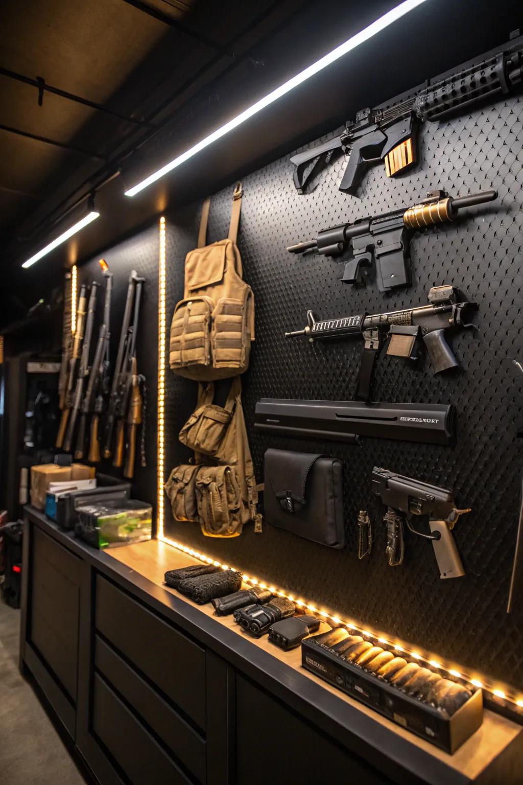 Brighten your armory to improve its visual charm.
