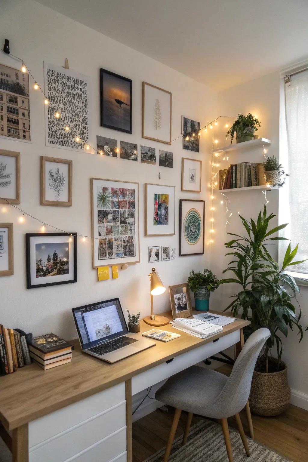 Allow your walls to inspire you with artwork that expresses your goals.