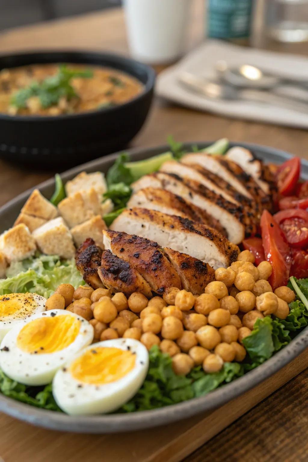 A medley of protein sources to fortify your salad.