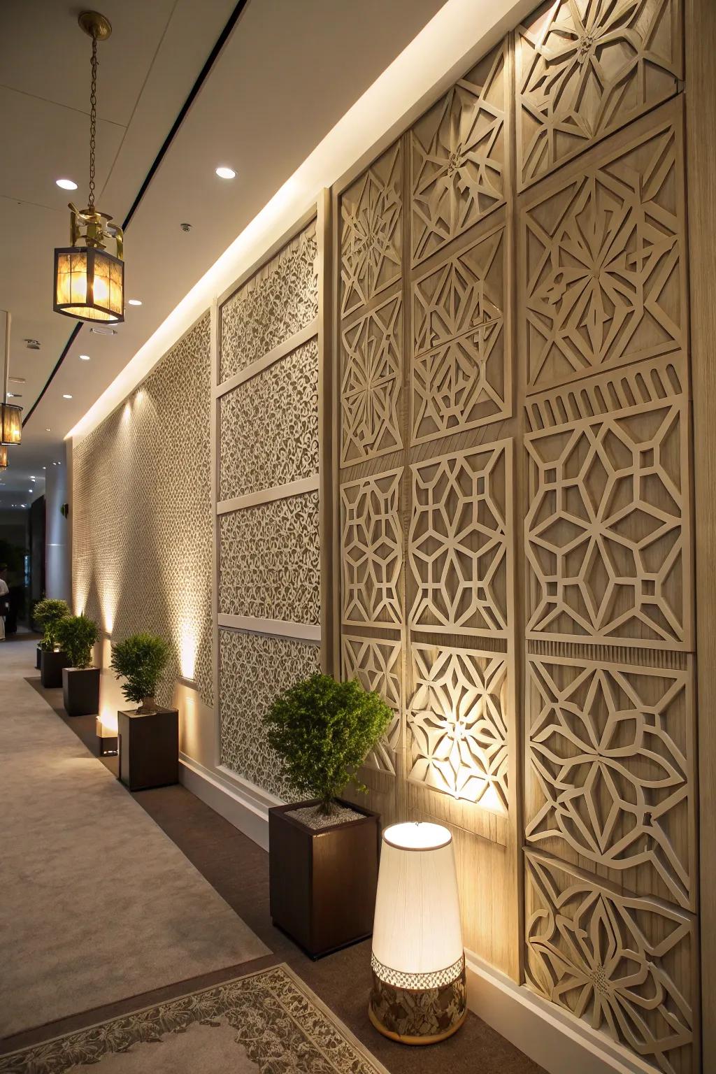 Geometric patterns introduce vibrancy to any setting