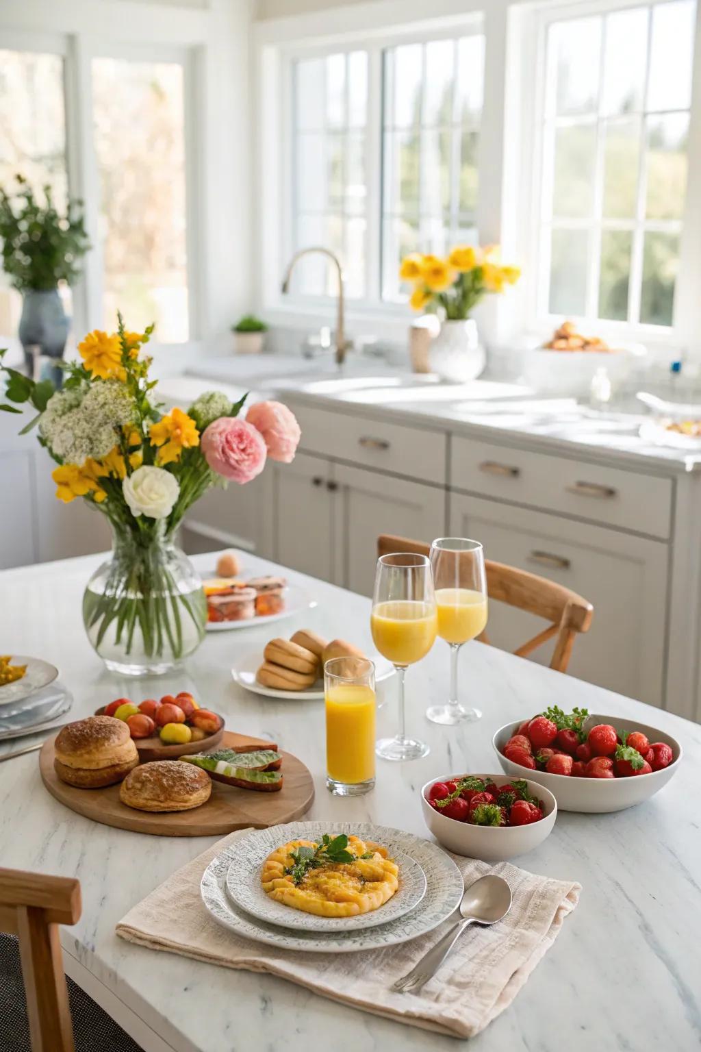 A delightful brunch setting for a housewarming party