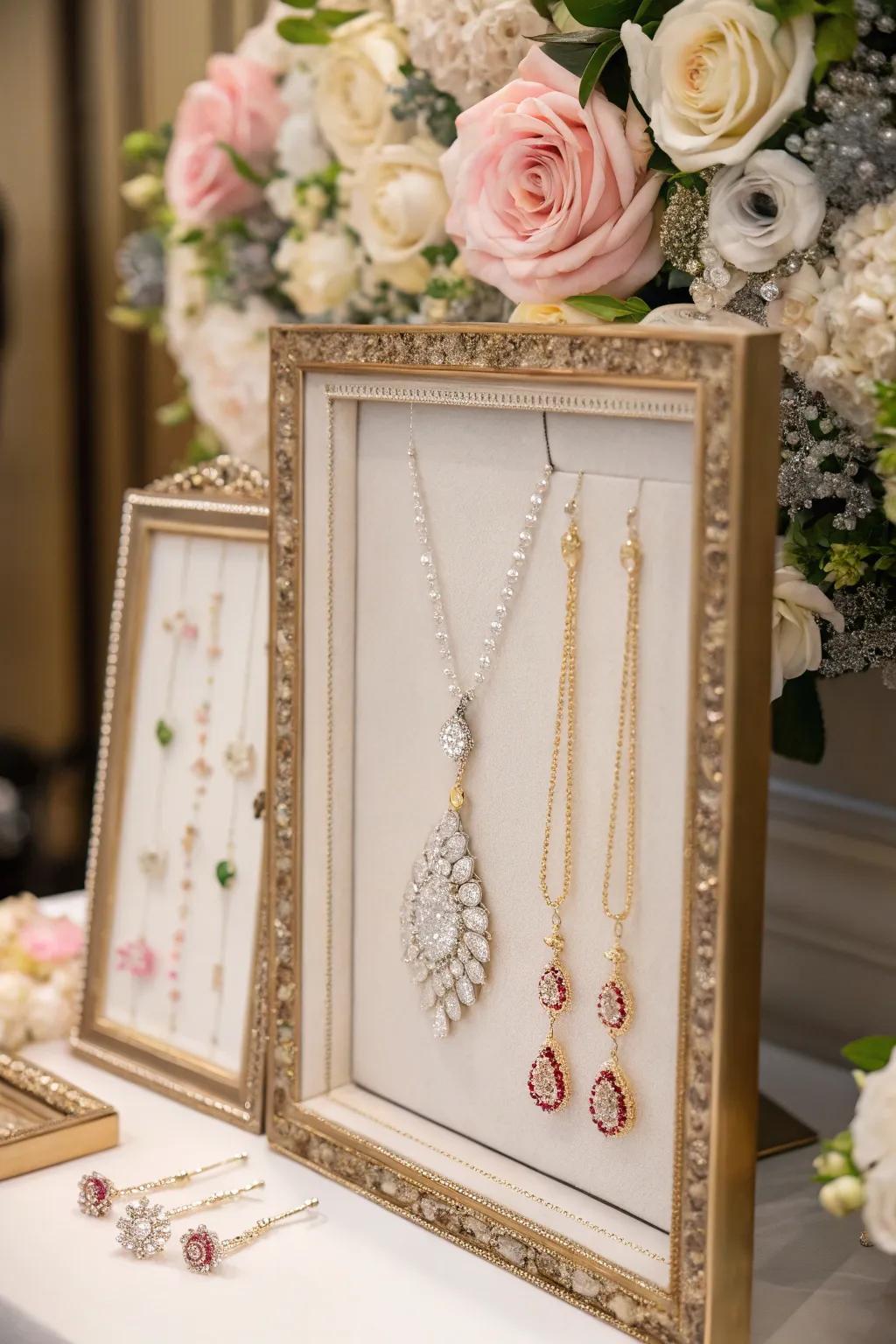Transform old frames into eye-catching jewelry displays.