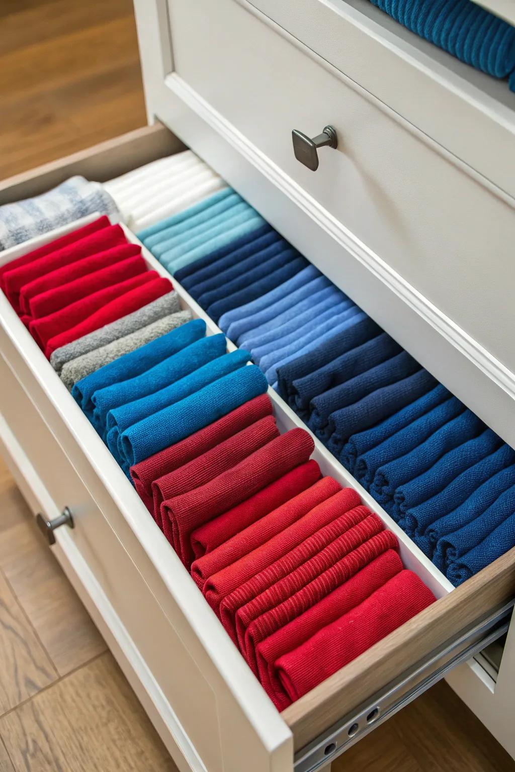 A vibrant sock display injects delight into your daily routine.