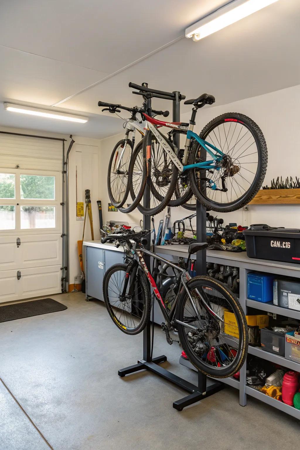 Unattached bike racks offer a versatile storage solution.