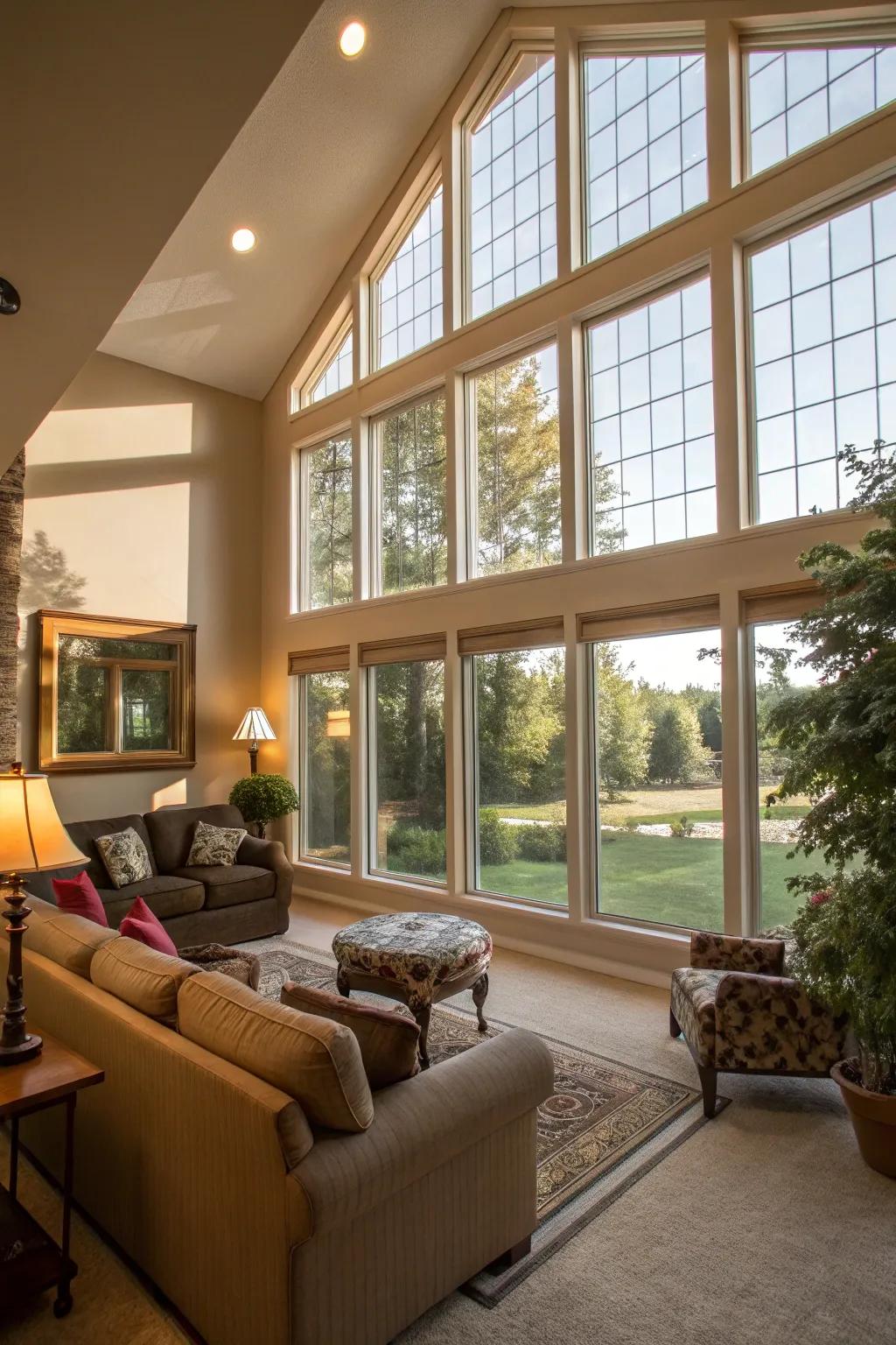 Welcome natural light into your home with thoughtfully positioned expansive windows.