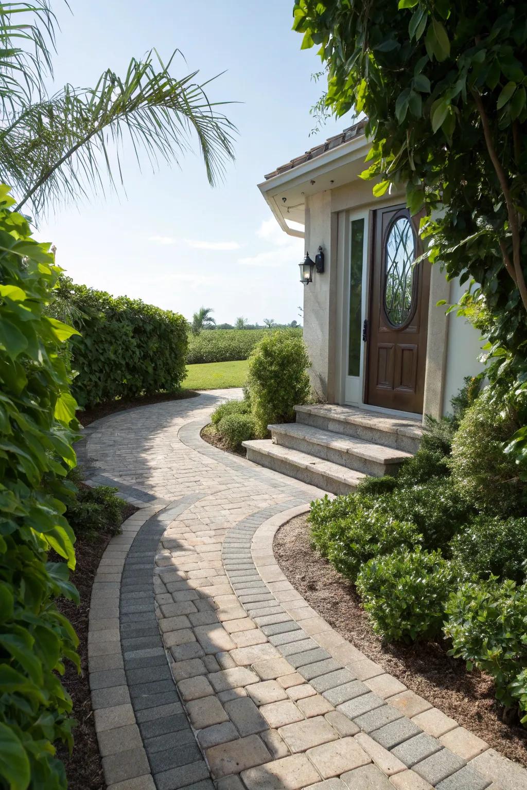 Winding fitted paths lure you in with an inviting appeal.