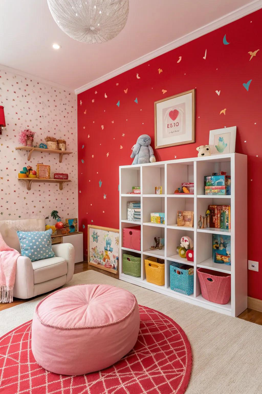 Accent walls create a focal point and add dimension to the room.