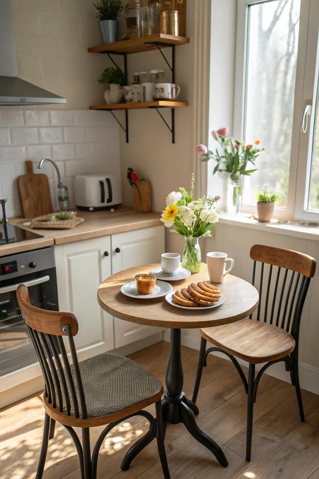 A breakfast nook changes your kitchen corner into an inviting gathering area.