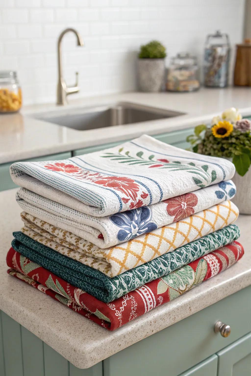 Layer cloths for an engaging yet elegant presentation.