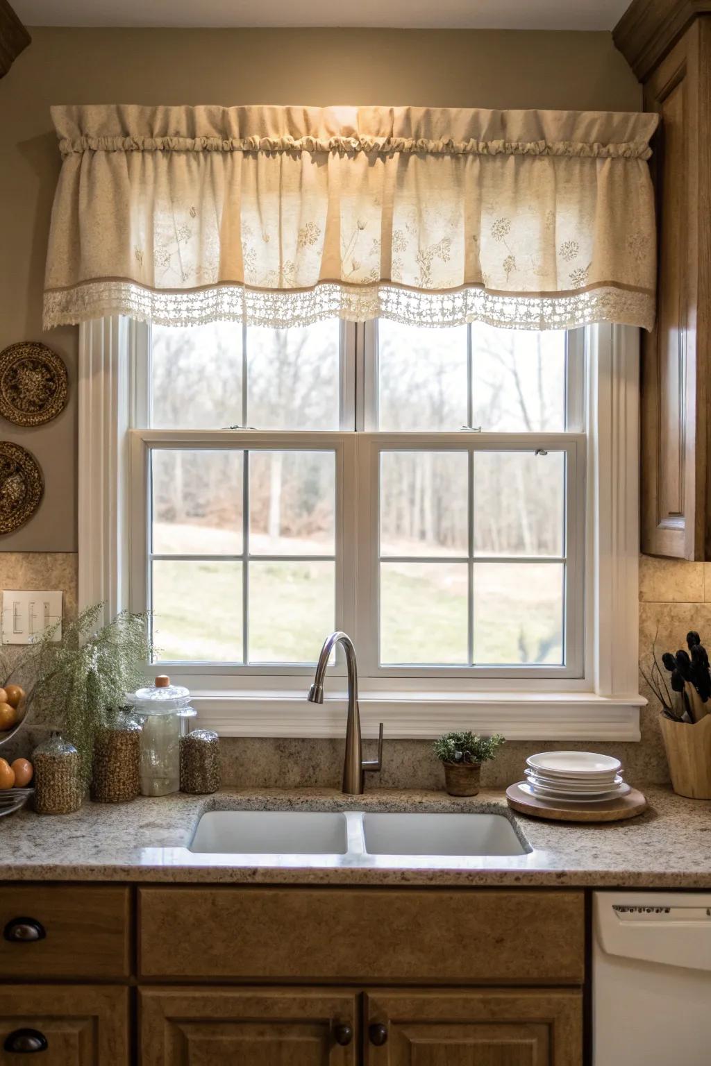 Create a calm kitchen atmosphere with neutral tones.
