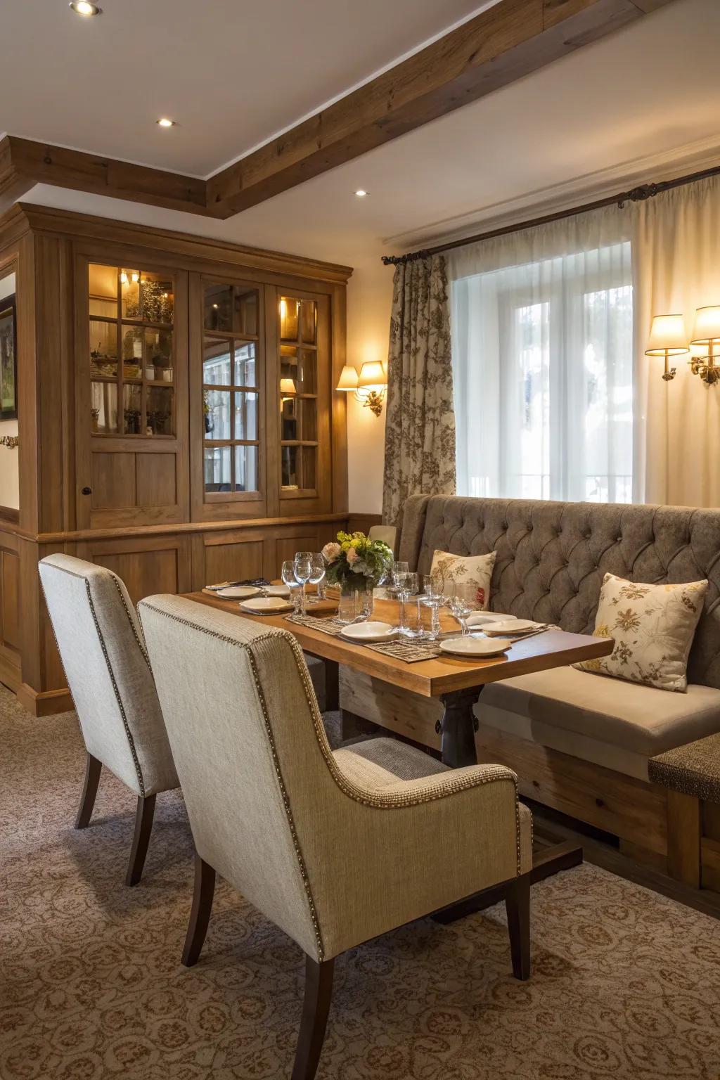 Comfortable seating encourages guests to relax and take in the landscape.