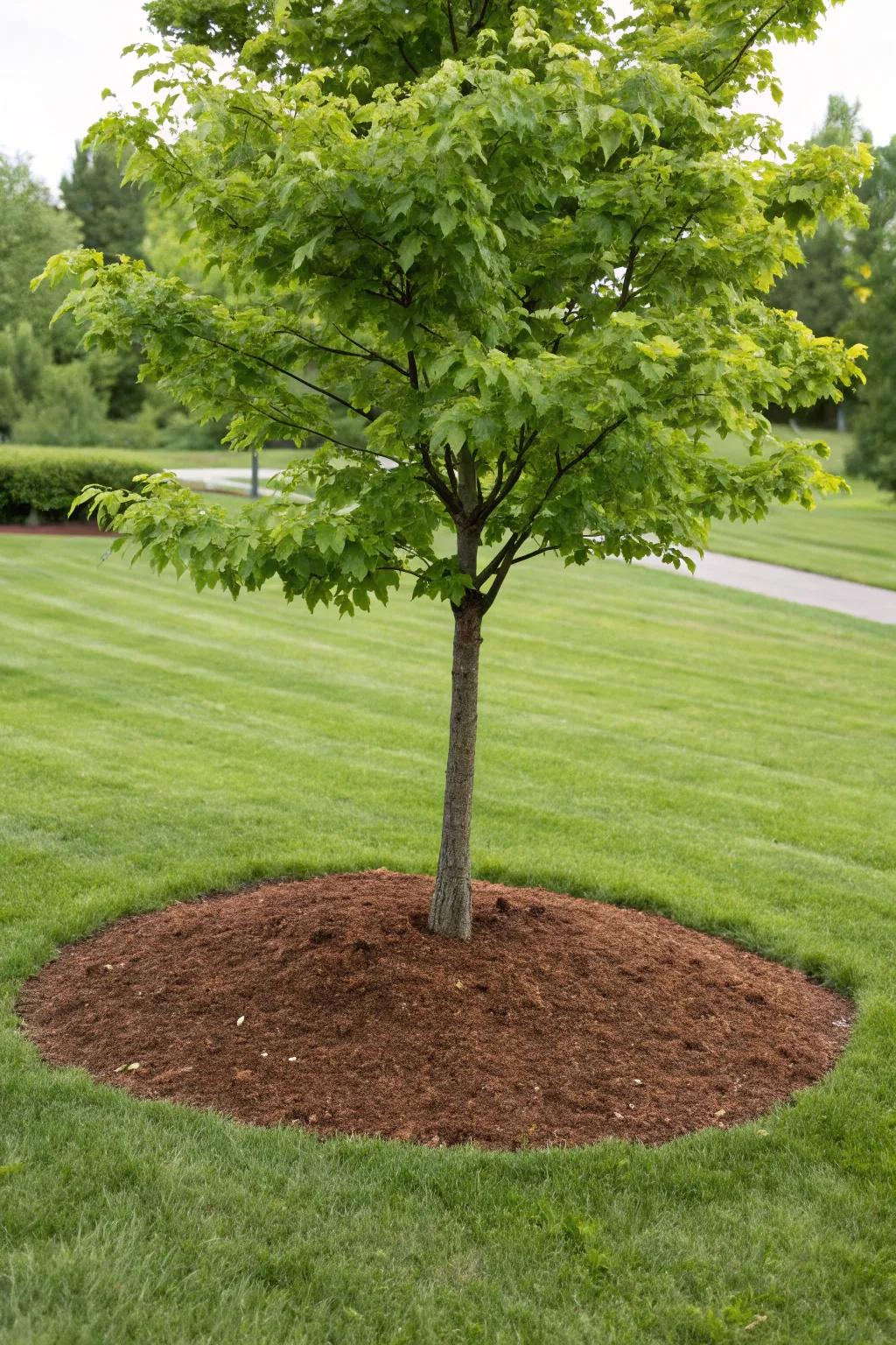 Ground cover ensures your tree appears neat and well-cared-for.
