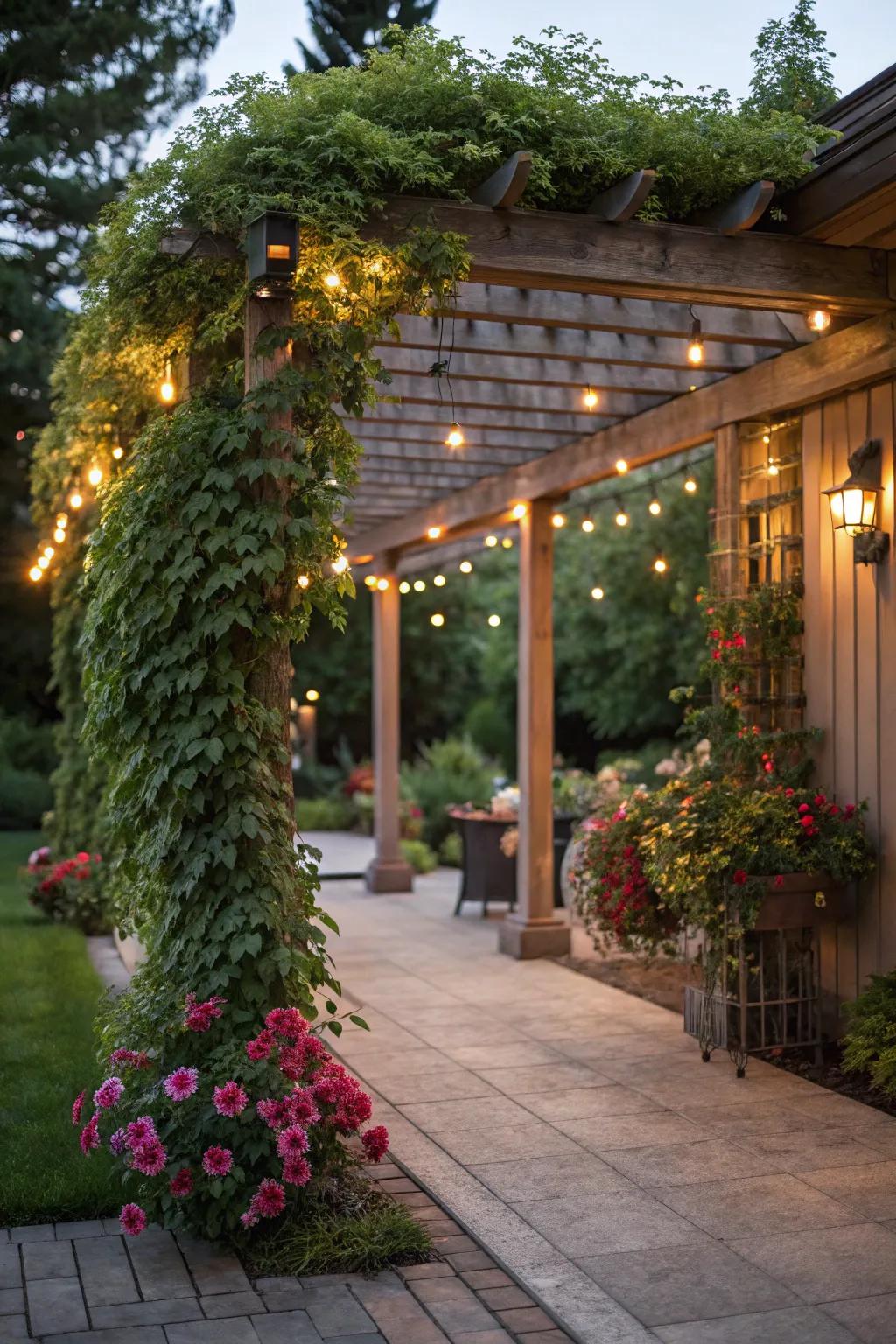A beautiful pergola delivers shade and beauty.
