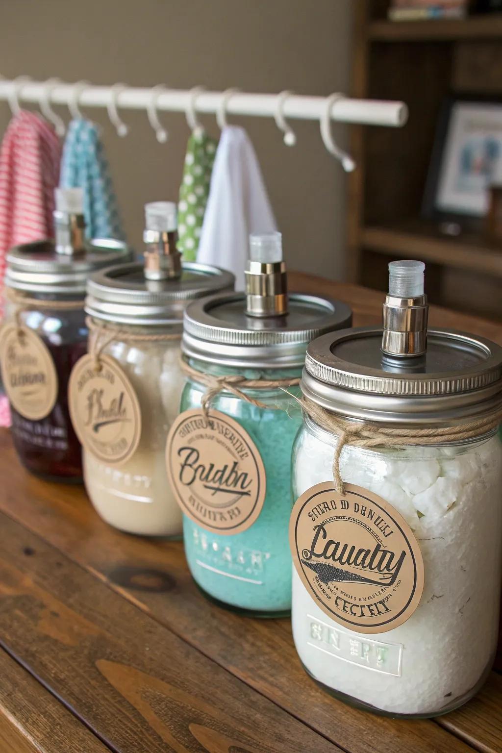 Classic jars bring an organized and stylish element.