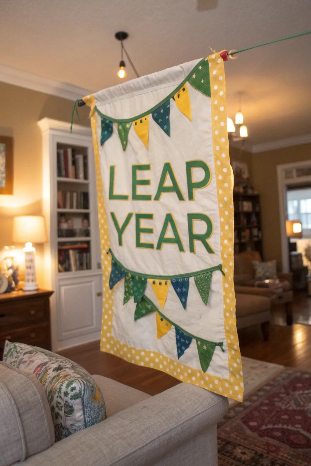 A vibrant Leap Year banner establishes an atmosphere of festivity.