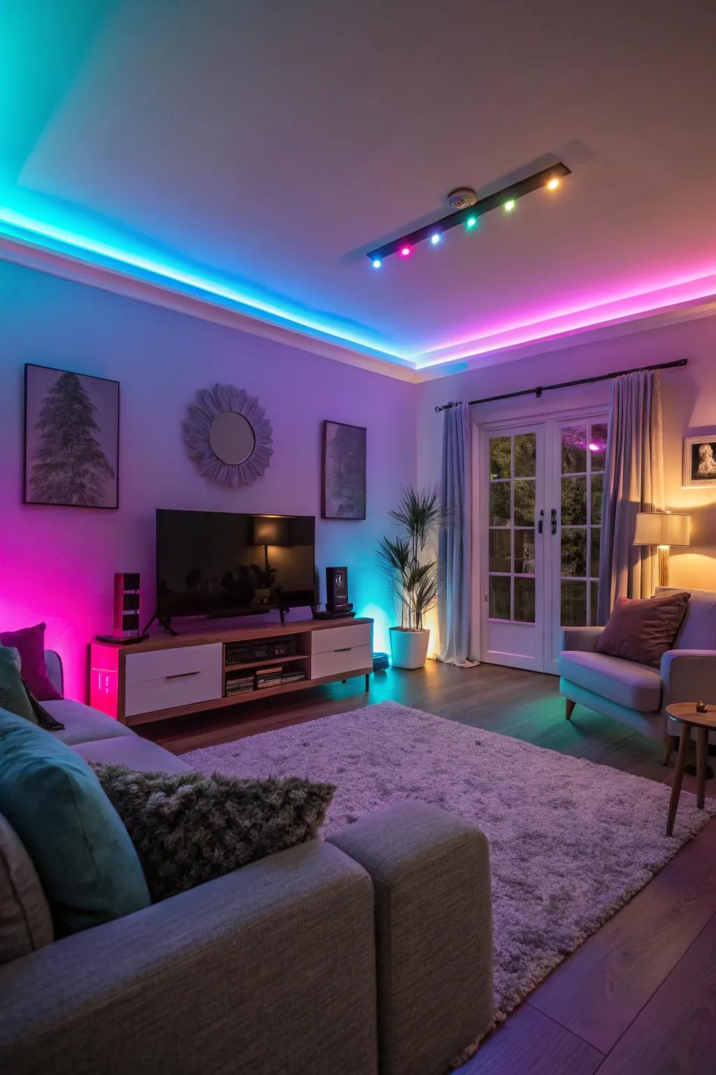 Color-adaptable LEDs for an adaptable atmosphere.
