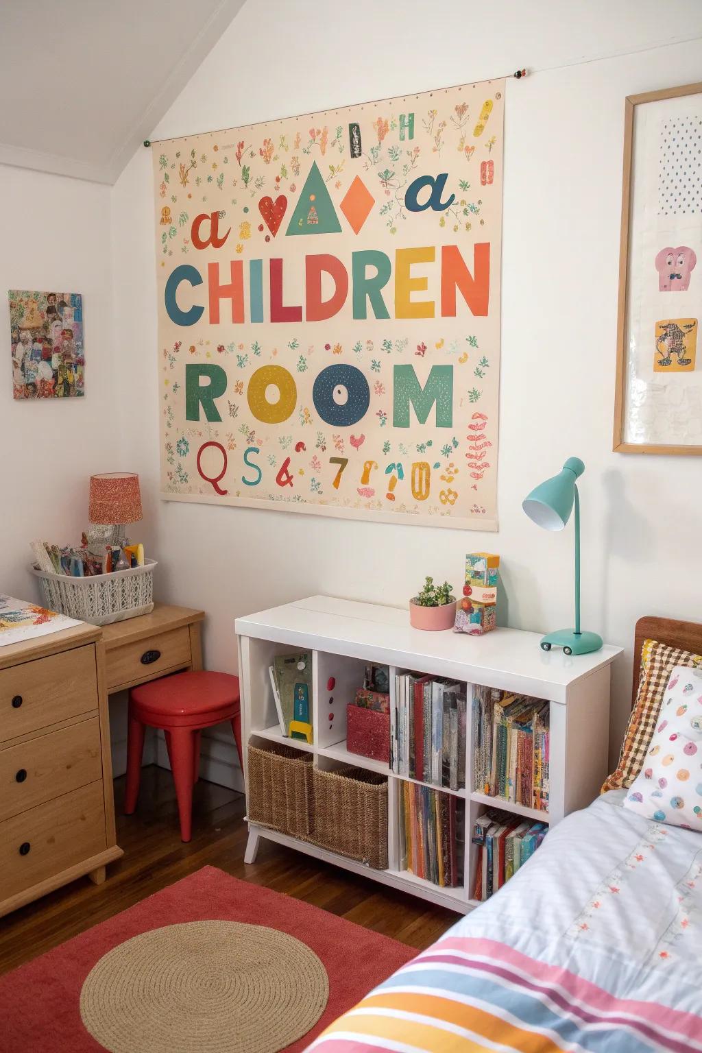 Alphabet posters add educational charm to any room.